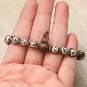 Tibetan Healing Auspicious Peace Gourd Bracelet - Image 4