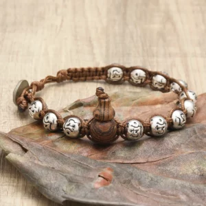 Tibetan Healing Auspicious Peace Gourd Bracelet - Image 1