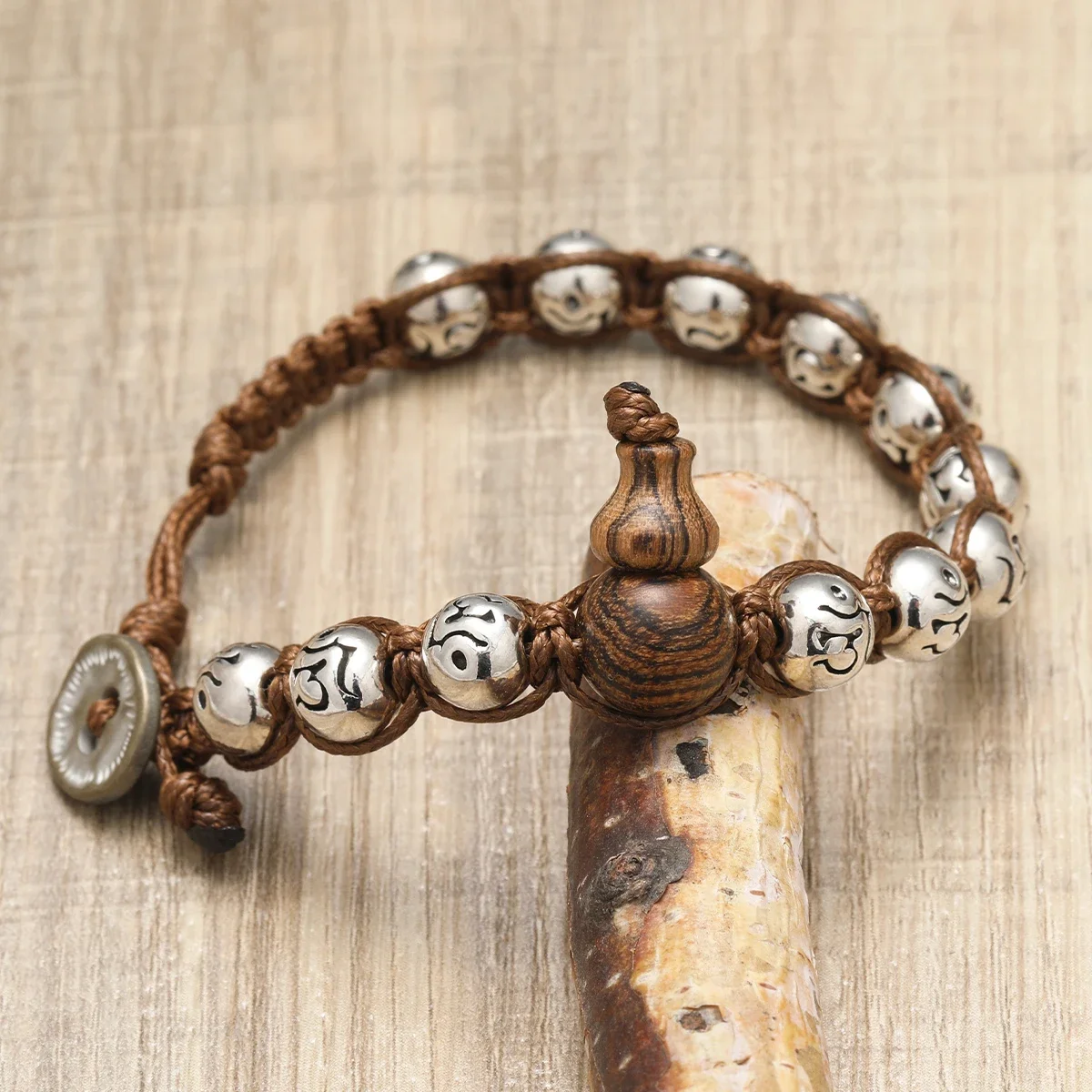 Tibetan Healing Auspicious Peace Gourd Bracelet - Image 6