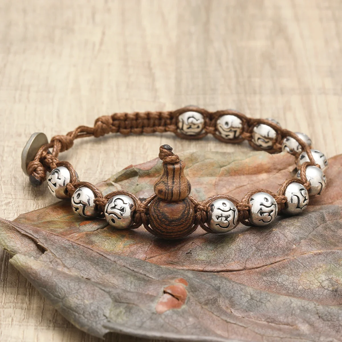 Tibetan Healing Auspicious Peace Gourd Bracelet - Image 1