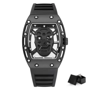 Skull Hollow Quartz Watch: Y2K Gothic Punk Style - Image 7