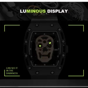 Skull Hollow Quartz Watch: Y2K Gothic Punk Style - Image 3