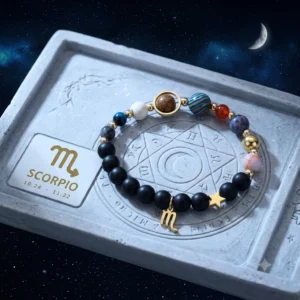 Celestial Crystal Zodiac Bracelet with Eight Planets - Image 1