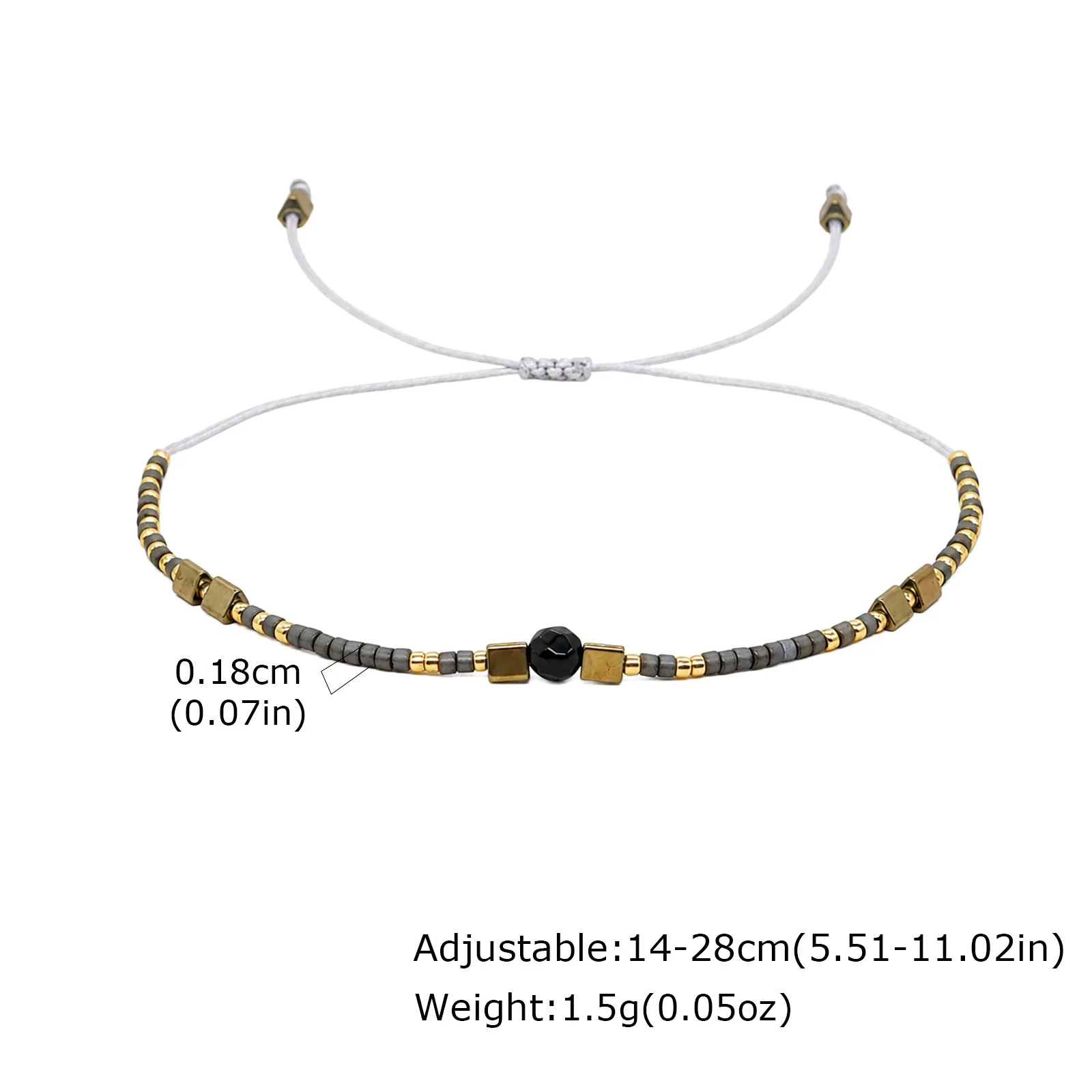 Boho Beaded Bracelets for Men, Handmade Stainless Steel - Image 17