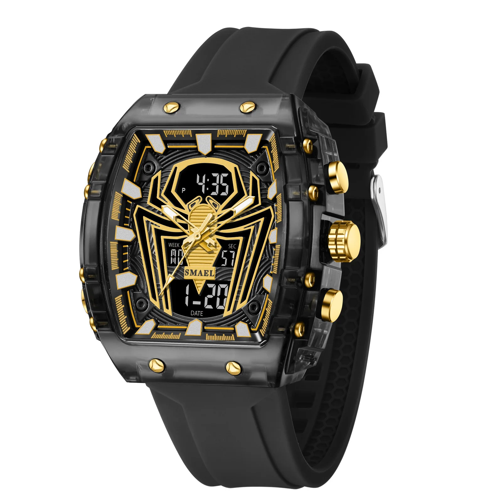 Fashion Sport Rectangle Watch with Dual Time and 50m Waterproof - Image 7