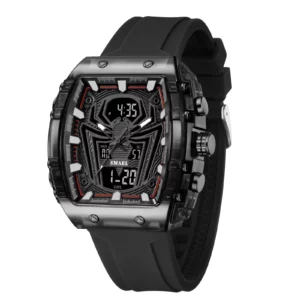 Fashion Sport Rectangle Watch with Dual Time and 50m Waterproof - Image 9