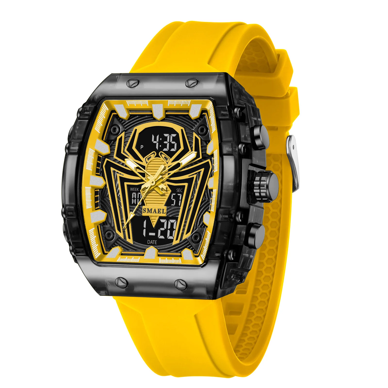 Fashion Sport Rectangle Watch with Dual Time and 50m Waterproof - Image 11
