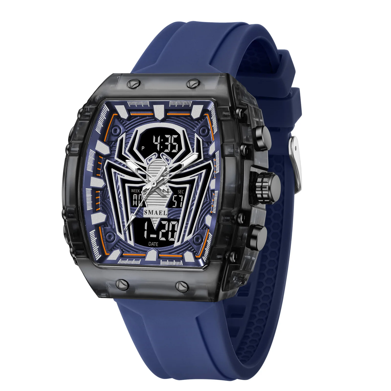 Fashion Sport Rectangle Watch with Dual Time and 50m Waterproof - Image 12