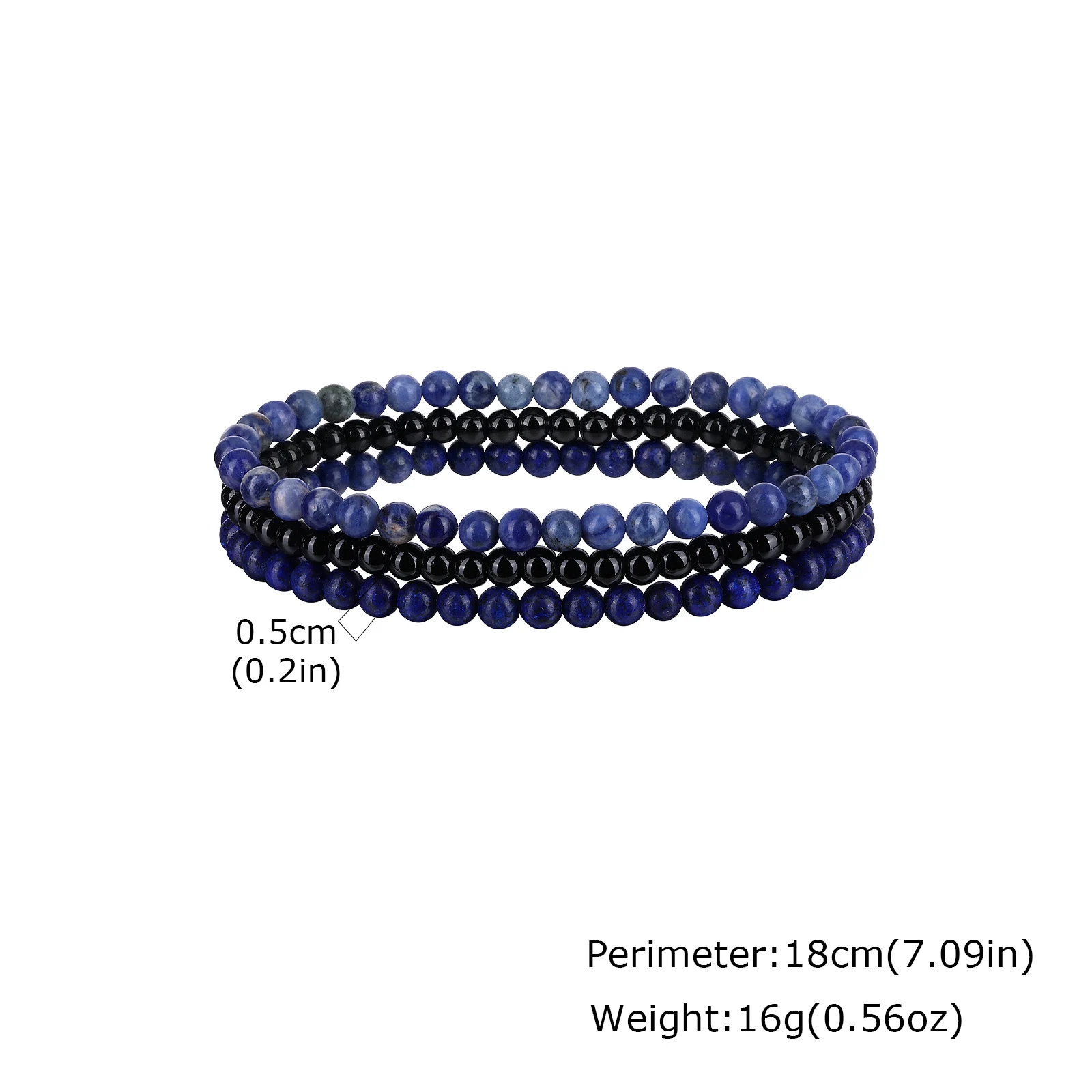 Green Natural Stone Beaded Bracelet Set, 5MM African Turquoise - Image 8