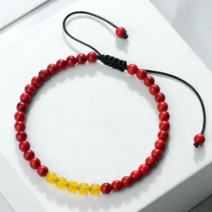 Adjustable Malachite Bead Bracelet with Country Flag Colors - Image 10