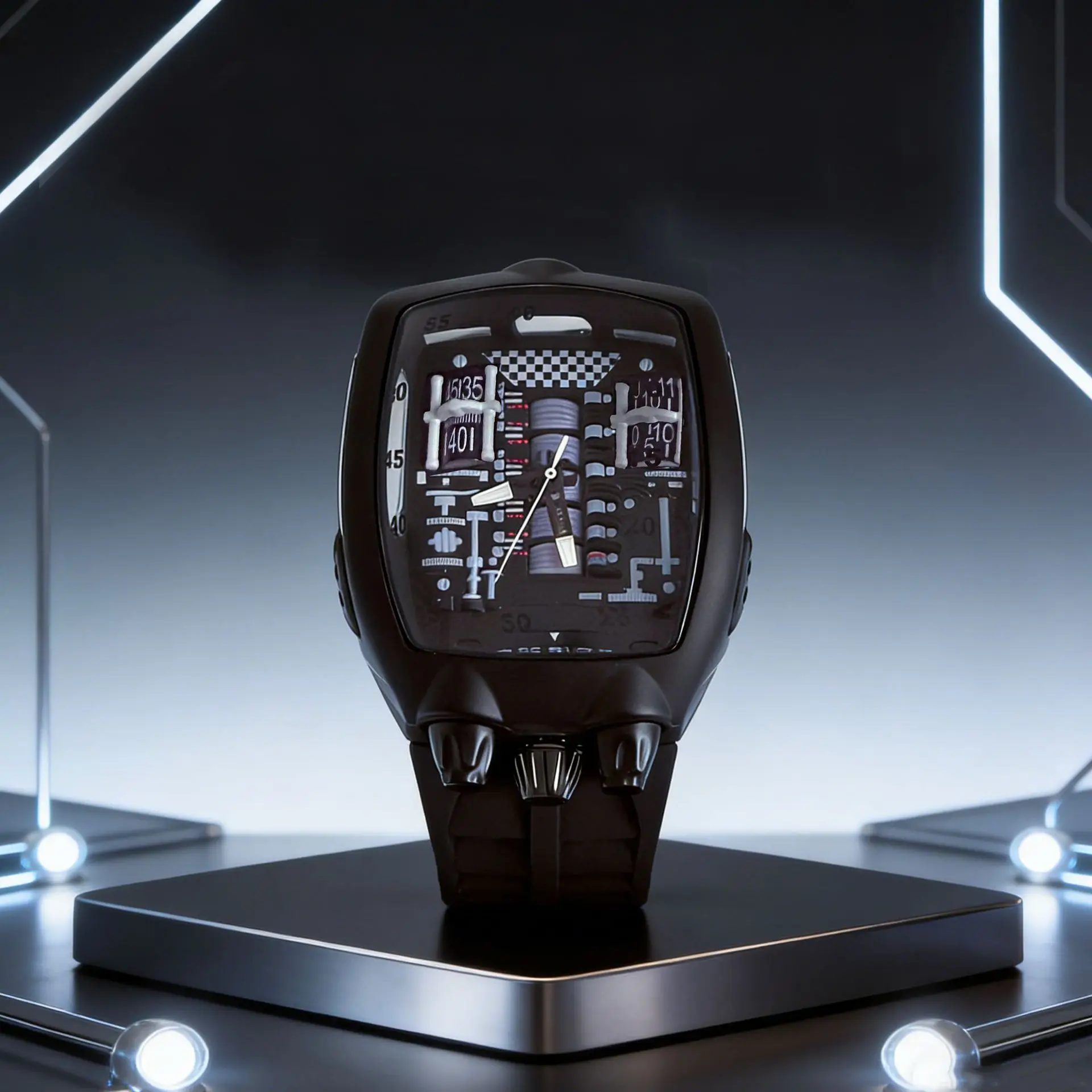 Alien Y2k Transparent Quartz Watch, Unique Case Design - Image 2