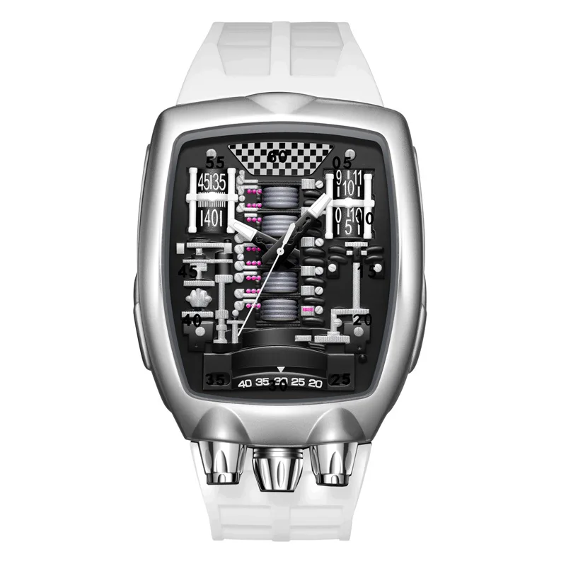 Alien Y2k Transparent Quartz Watch, Unique Case Design