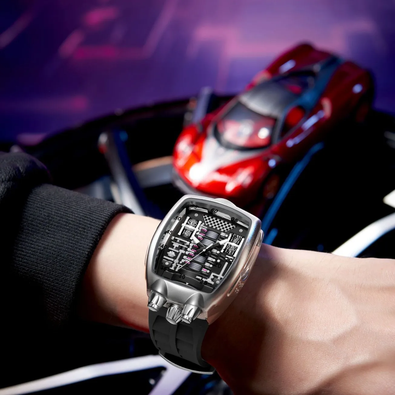 Alien Y2k Transparent Quartz Watch, Unique Case Design - Image 3