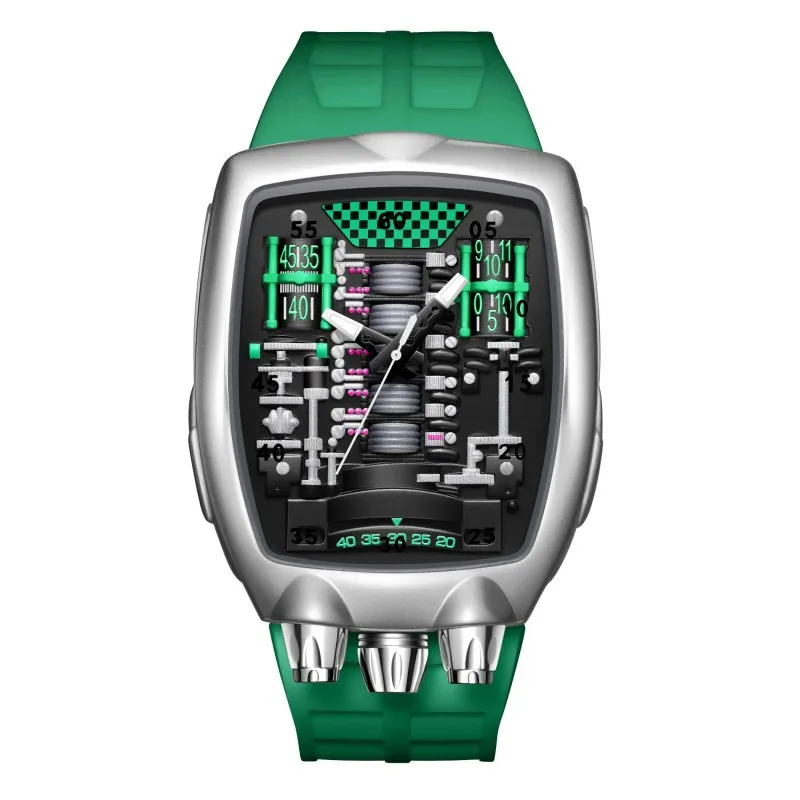 Alien Y2k Transparent Quartz Watch, Unique Case Design