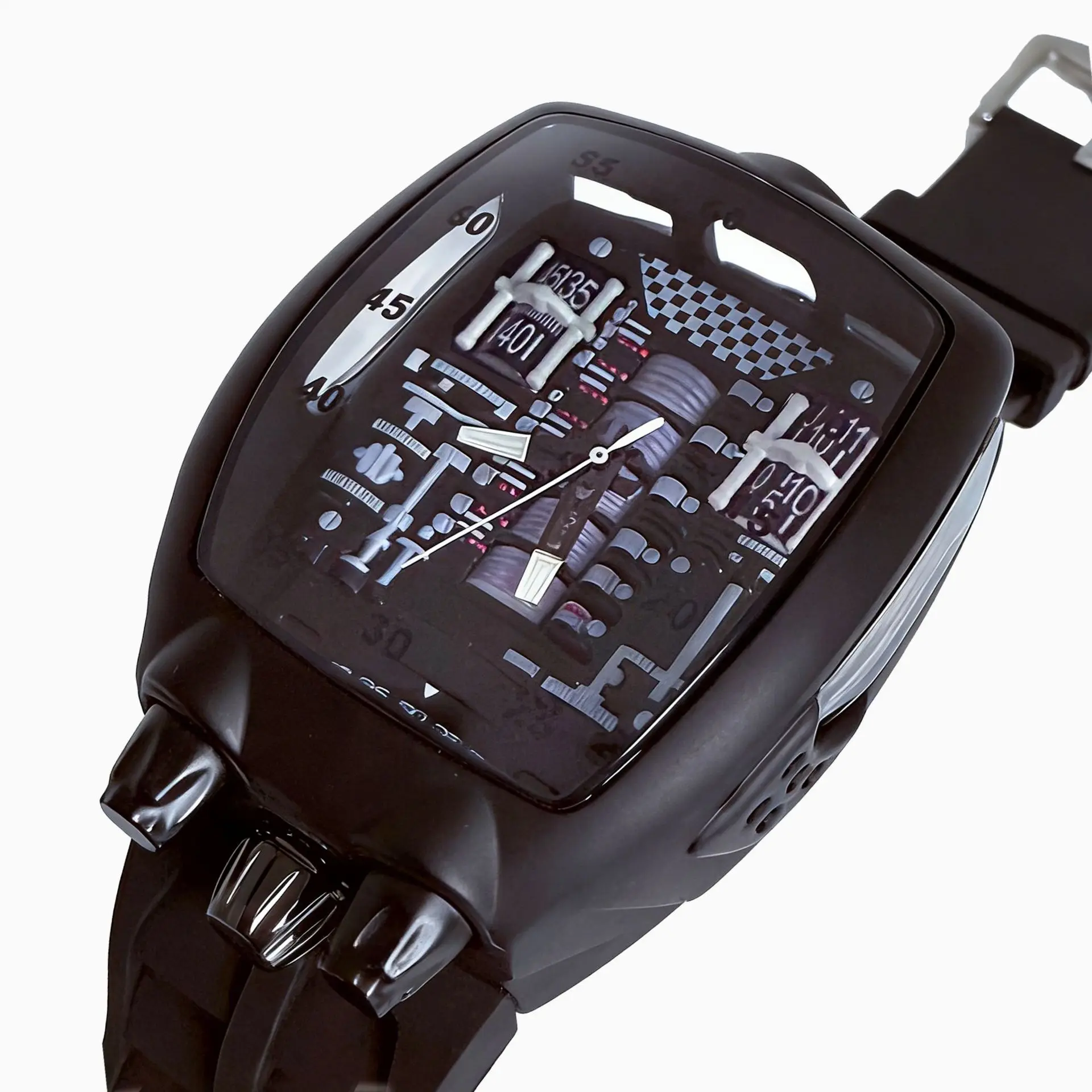 Alien Y2k Transparent Quartz Watch, Unique Case Design - Image 5