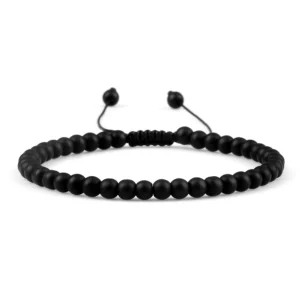 Handmade Black Onyx Beaded Bracelet, Adjustable - Image 14