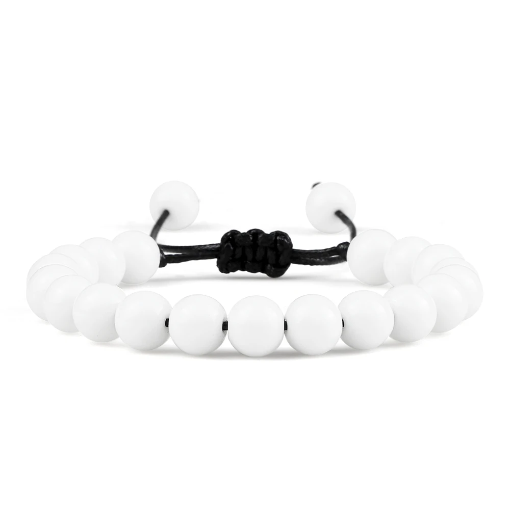 Handmade Black Onyx Beaded Bracelet, Adjustable