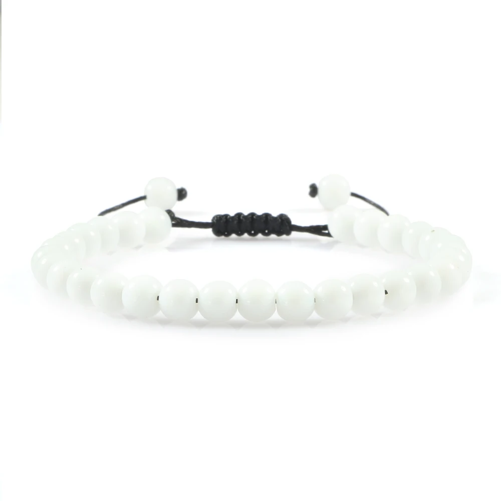 Handmade Black Onyx Beaded Bracelet, Adjustable