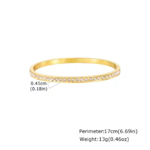 Gold-Plated Zircon Heart Bracelet, Waterproof - Image 10