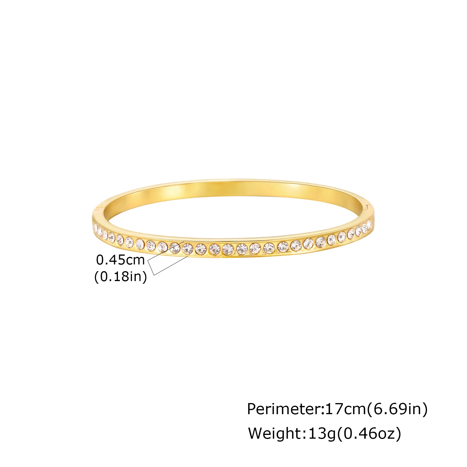 Gold-Plated Zircon Heart Bracelet, Waterproof - Image 10