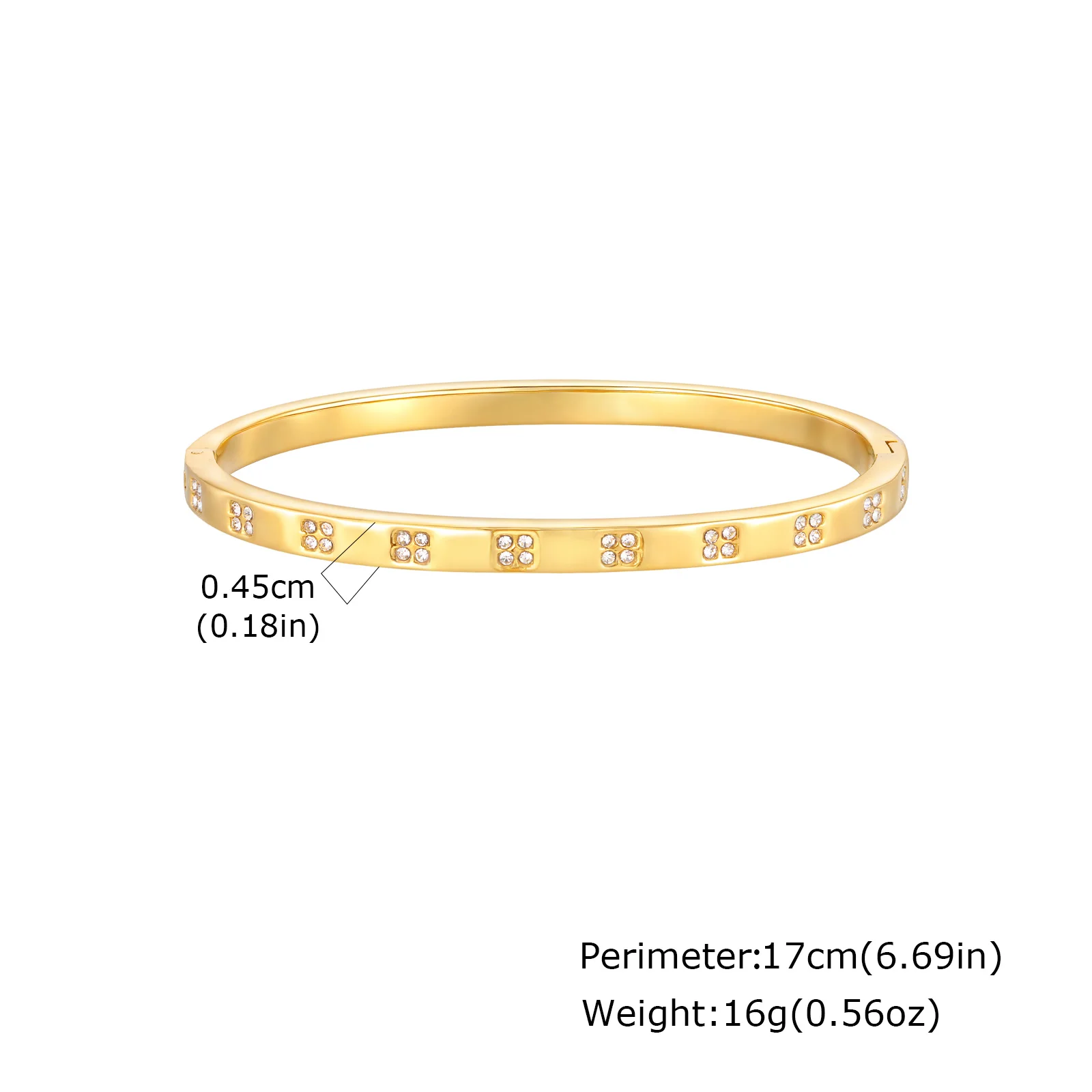 Gold-Plated Zircon Heart Bracelet, Waterproof - Image 7