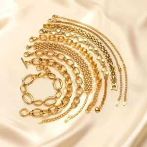 Fashion 316L Stainless Steel Gold-Plated Link Chain Bracelet - Image 6