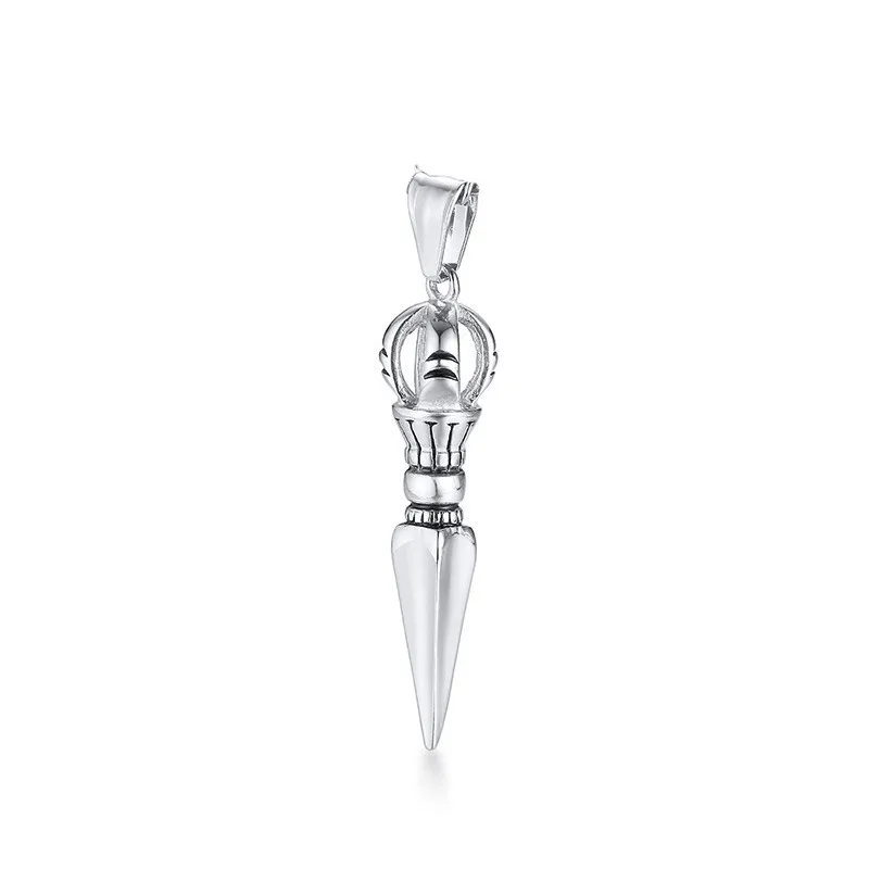 Stainless Steel Tibetan Vajra Protection Pendant Necklace