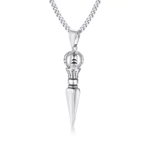 Stainless Steel Tibetan Vajra Protection Pendant Necklace - Image 14