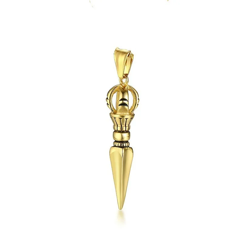 Stainless Steel Tibetan Vajra Protection Pendant Necklace