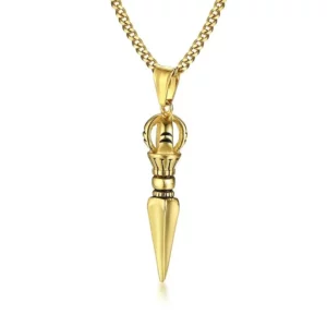 Stainless Steel Tibetan Vajra Protection Pendant Necklace - Image 11