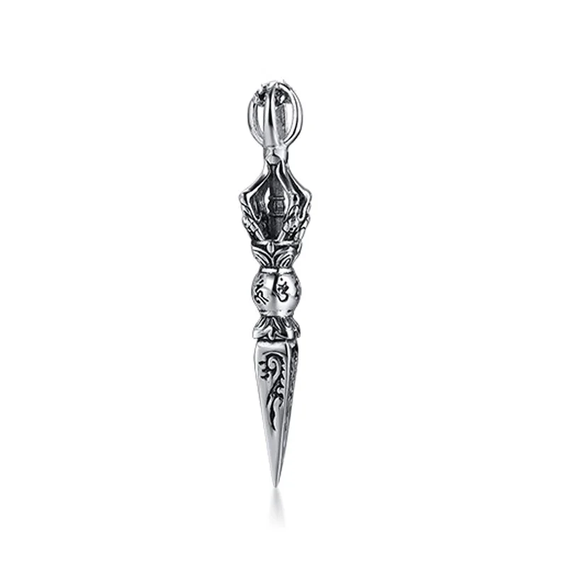 Stainless Steel Tibetan Vajra Protection Pendant Necklace