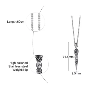 Stainless Steel Tibetan Vajra Protection Pendant Necklace - Image 5