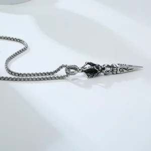 Stainless Steel Tibetan Vajra Protection Pendant Necklace - Image 6