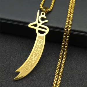 Imam Ali Zulfiqar Sword Stainless Steel Necklace - Image 2