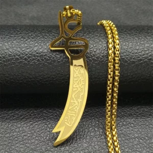 Imam Ali Zulfiqar Sword Stainless Steel Necklace - Image 3