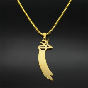 Imam Ali Zulfiqar Sword Stainless Steel Necklace - Image 5
