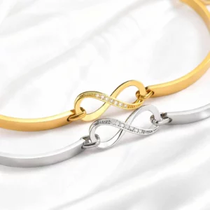 Luxury Zircon Endless Love Infinity Symbol Bracelet - Image 2