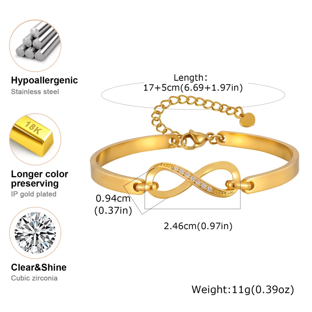 Luxury Zircon Endless Love Infinity Symbol Bracelet