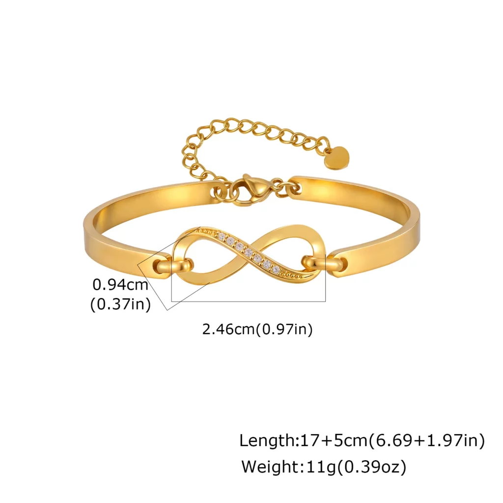 Luxury Zircon Endless Love Infinity Symbol Bracelet