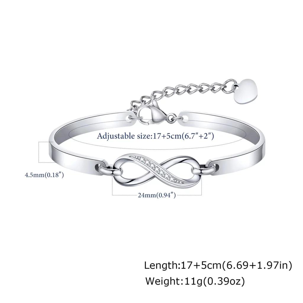 Luxury Zircon Endless Love Infinity Symbol Bracelet