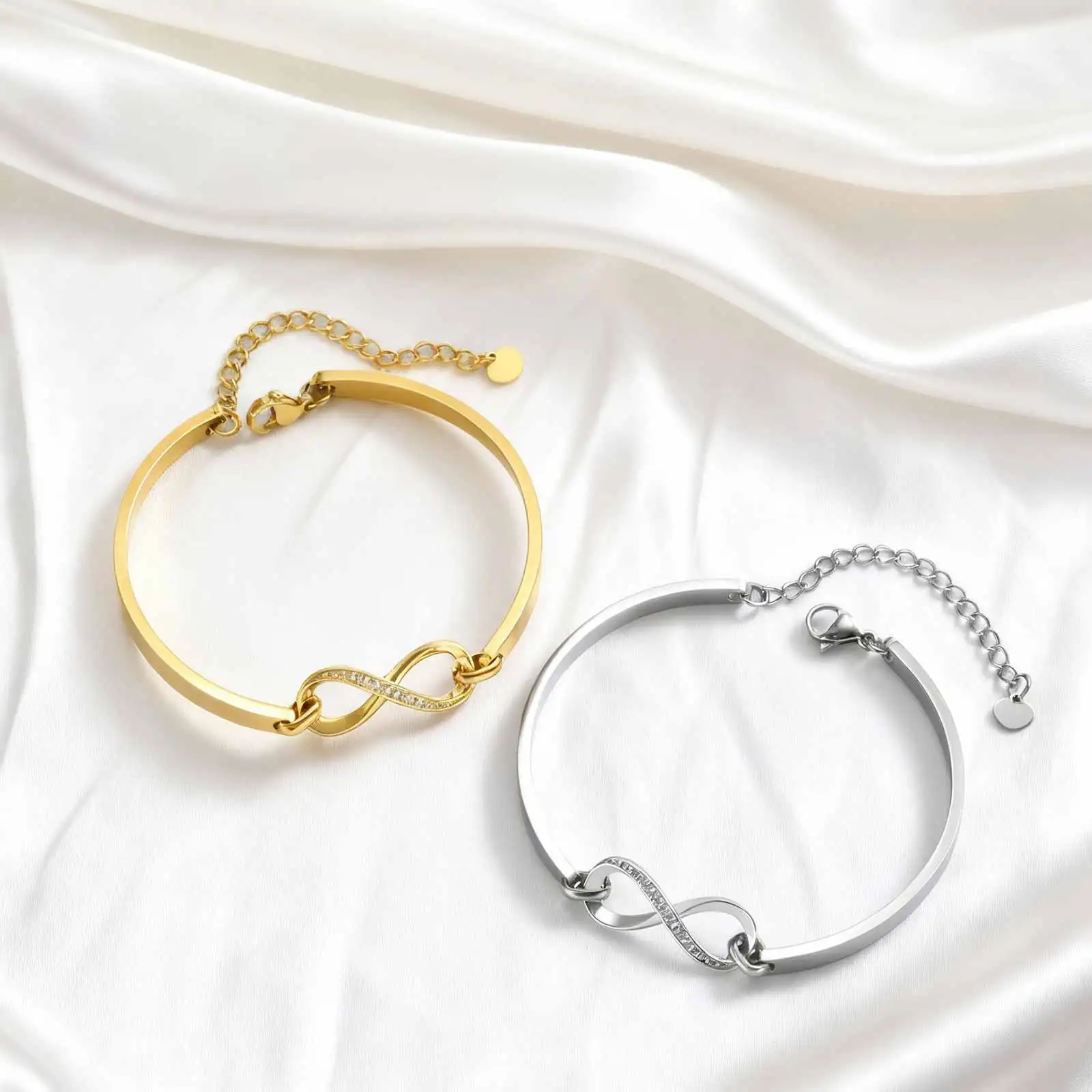 Luxury Zircon Endless Love Infinity Symbol Bracelet - Image 1