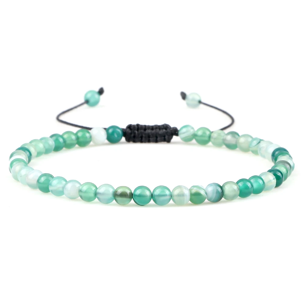 Natural Tiger Eye Stone Beaded Bracelet, Adjustable