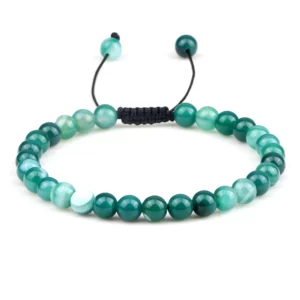 Natural Tiger Eye Stone Beaded Bracelet, Adjustable - Image 10