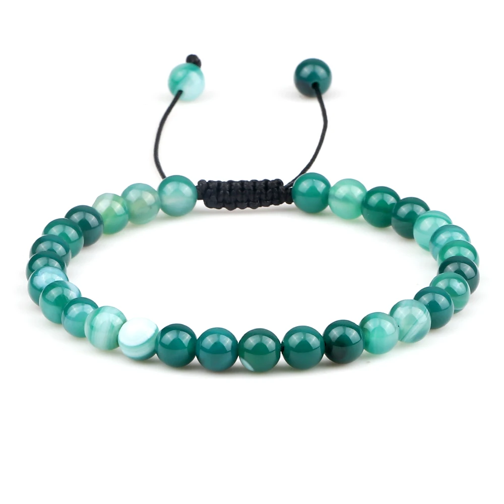 Natural Tiger Eye Stone Beaded Bracelet, Adjustable