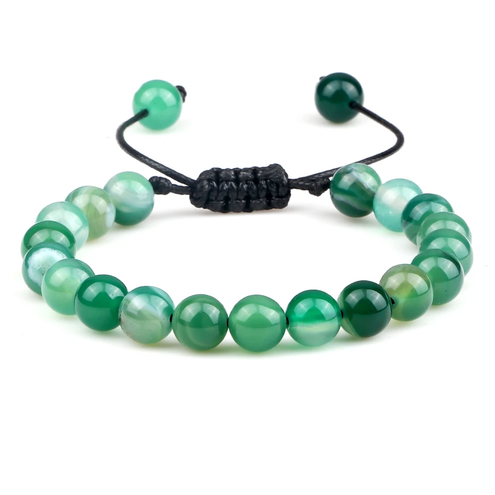 Natural Tiger Eye Stone Beaded Bracelet, Adjustable