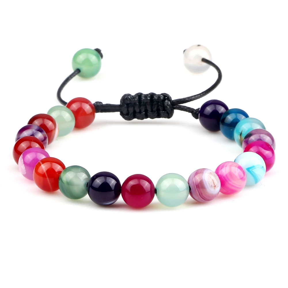 Natural Tiger Eye Stone Beaded Bracelet, Adjustable