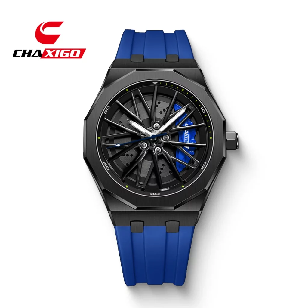 Casual Men's Quartz Sports Watch, Waterproof Silicone Band