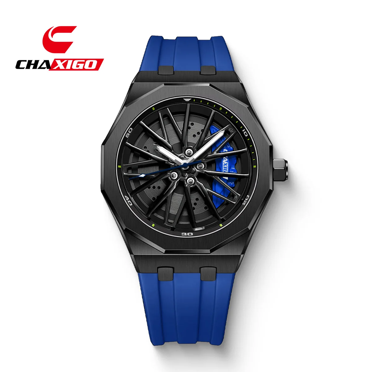 Casual Men's Quartz Sports Watch, Waterproof Silicone Band - Image 10