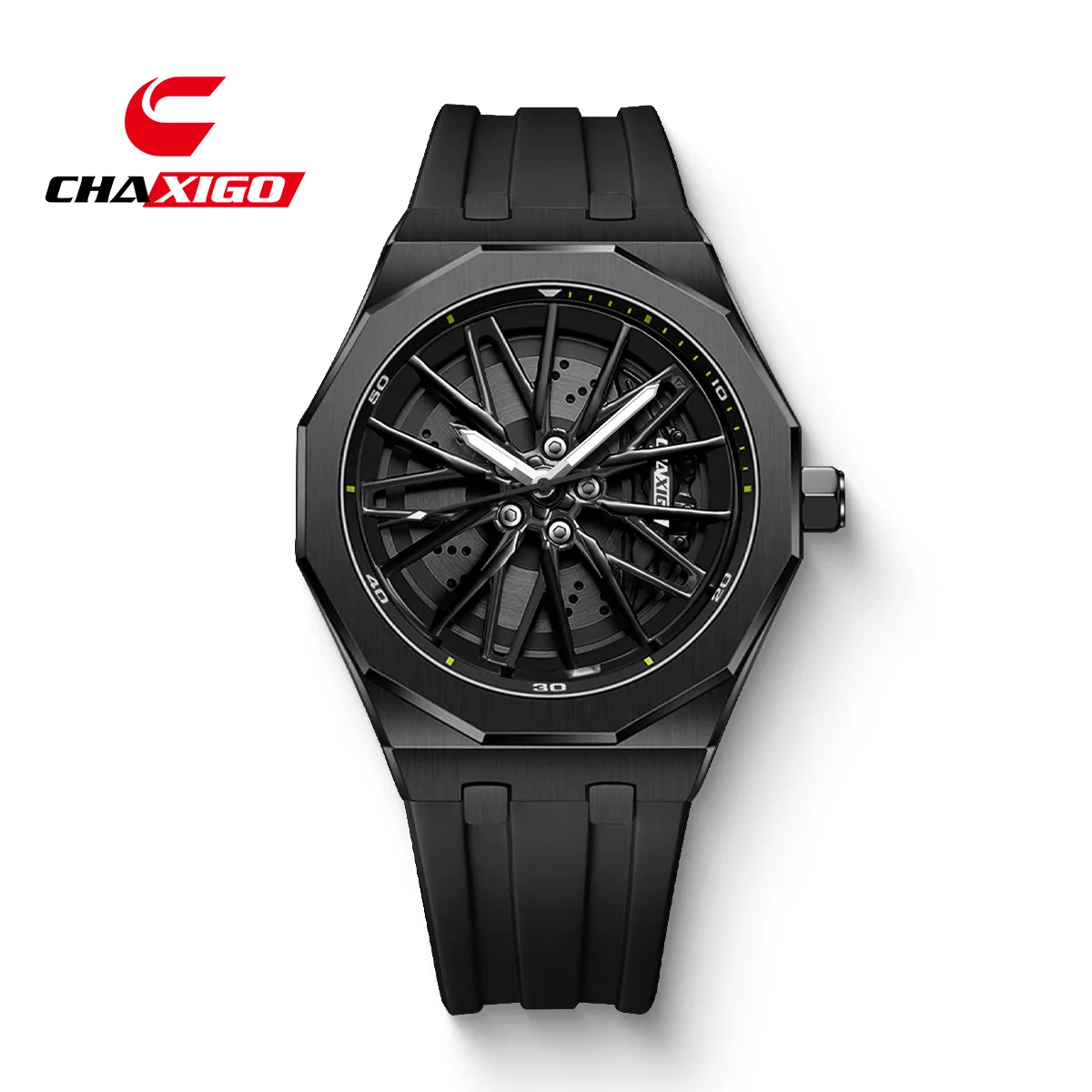 Casual Men's Quartz Sports Watch, Waterproof Silicone Band - Image 9