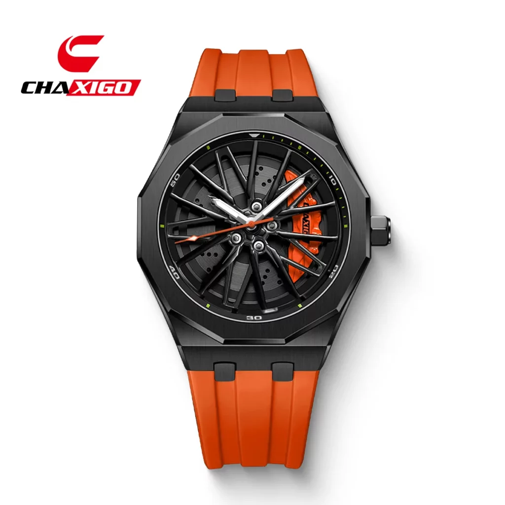 Casual Men's Quartz Sports Watch, Waterproof Silicone Band